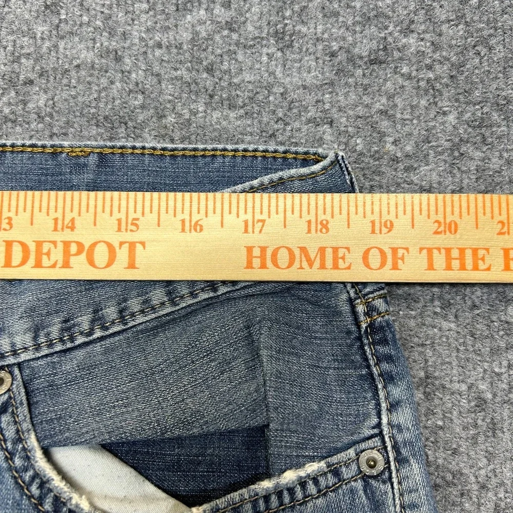Levi's 505 Straight Fit Jeans Men's Blue Denim Cotton‎ Pockets Zip Fly - 37X31.5